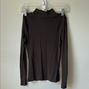 Ever New Brown Long Sleeve Mock Turtleneck